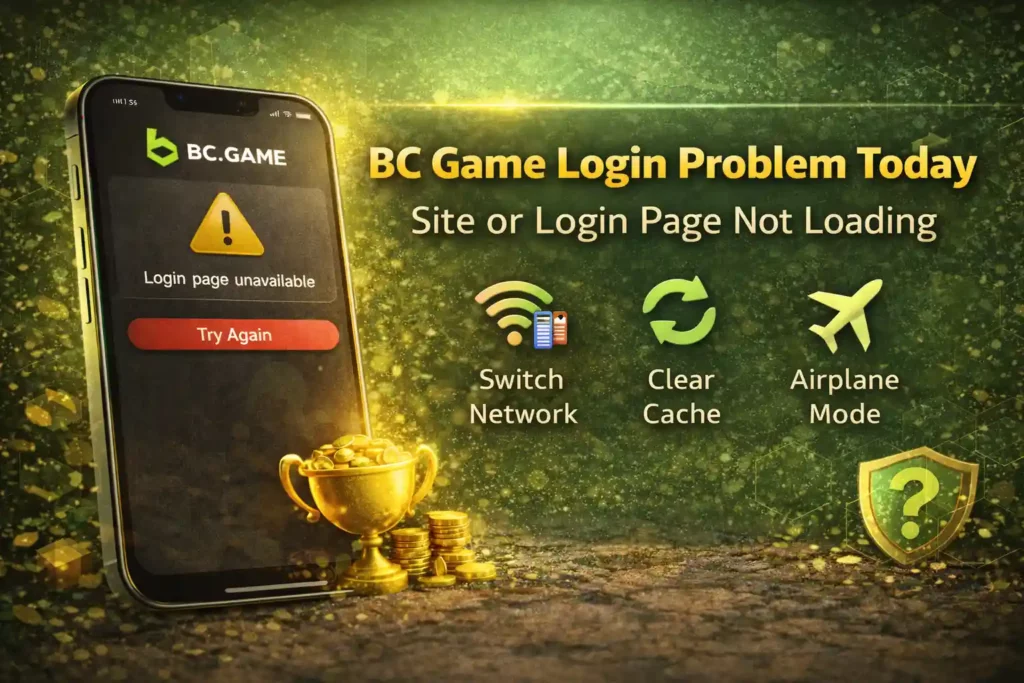 bc game login problem today
