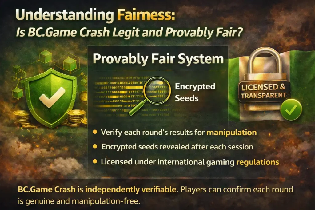Understanding Fairness Is BC.Game Crash Legit and Provably Fair
