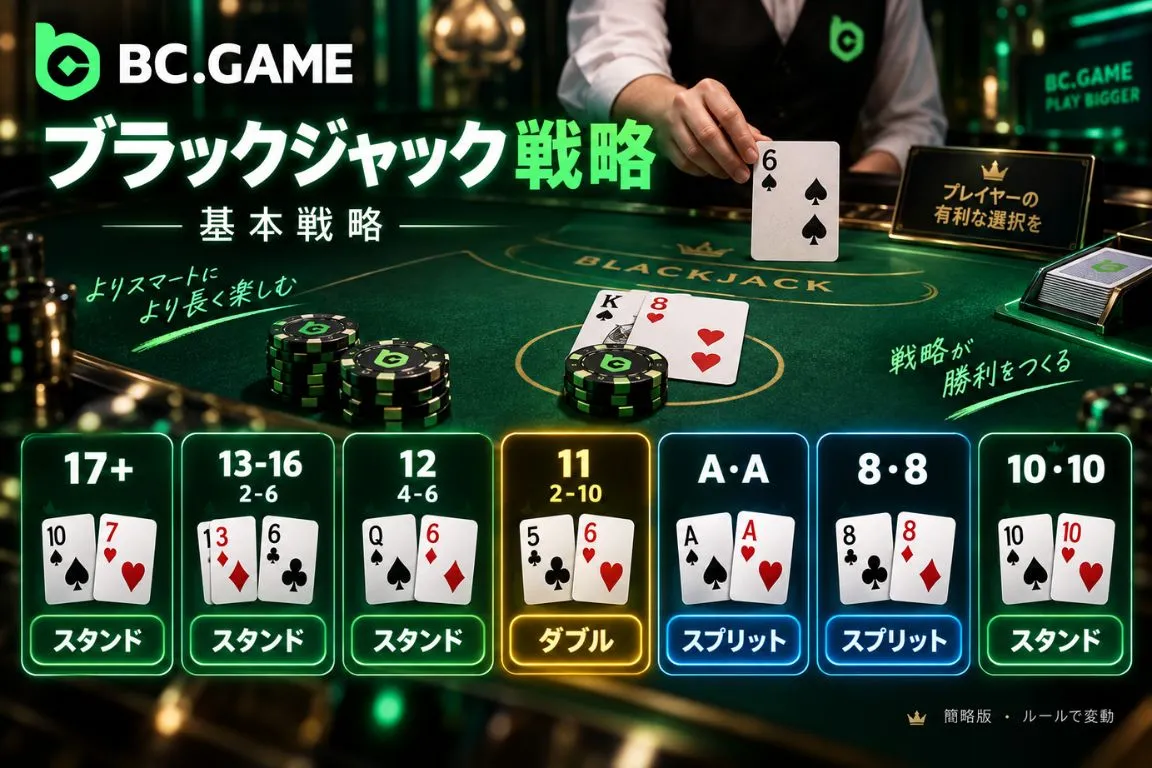 BC Game ブラックジャック ストラテジー（必勝戦略）