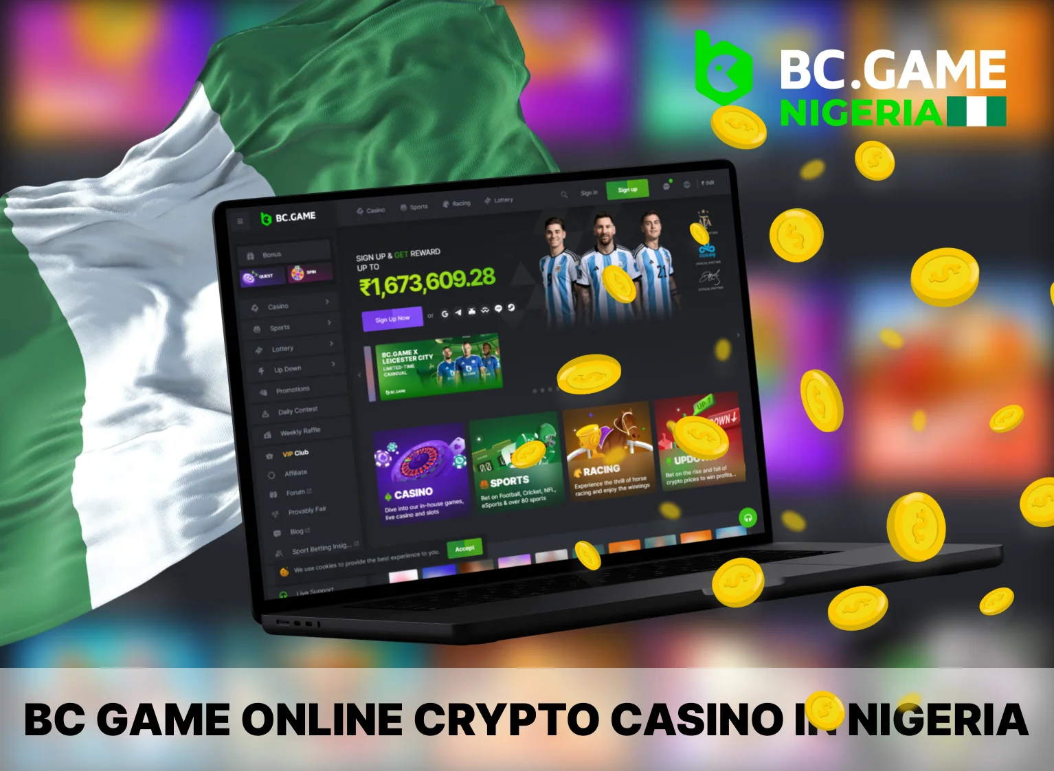 24/7 Accessible to Nigerian Players at BC Game Cryptocurrency Casino