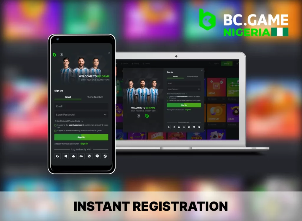 Just a few easy steps to finish your quick BC Game registration