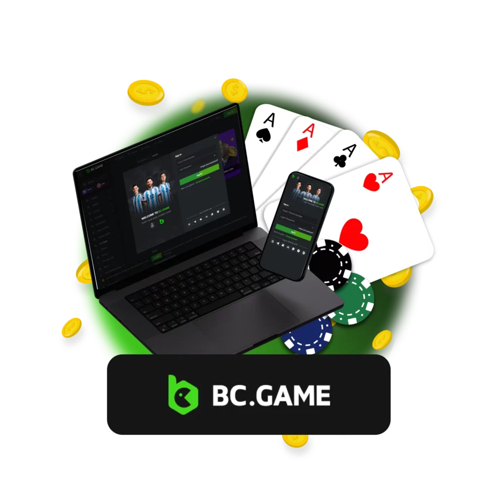 BC Game login banner for all